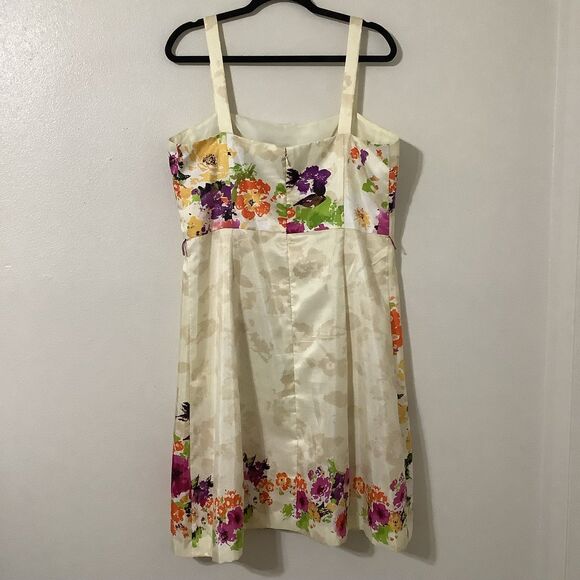 Jessica Howard Colorful Floral Formal Romantic Feminine Babydoll Dress Sz 16 - Picture 5 of 7